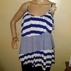 Just Ginger ruffle tank top M💙💙💙💙